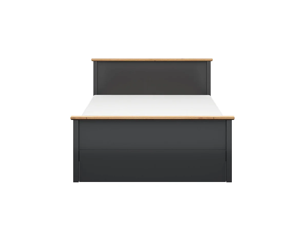 Lit 140x200 Duck Gris anthracite et Bois
