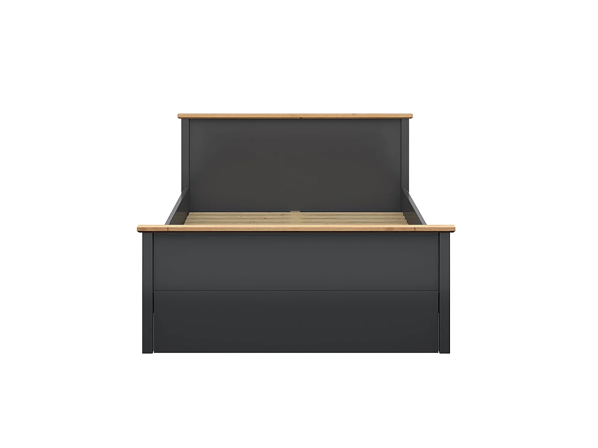 Lit 140x200 Duck Gris anthracite et Bois