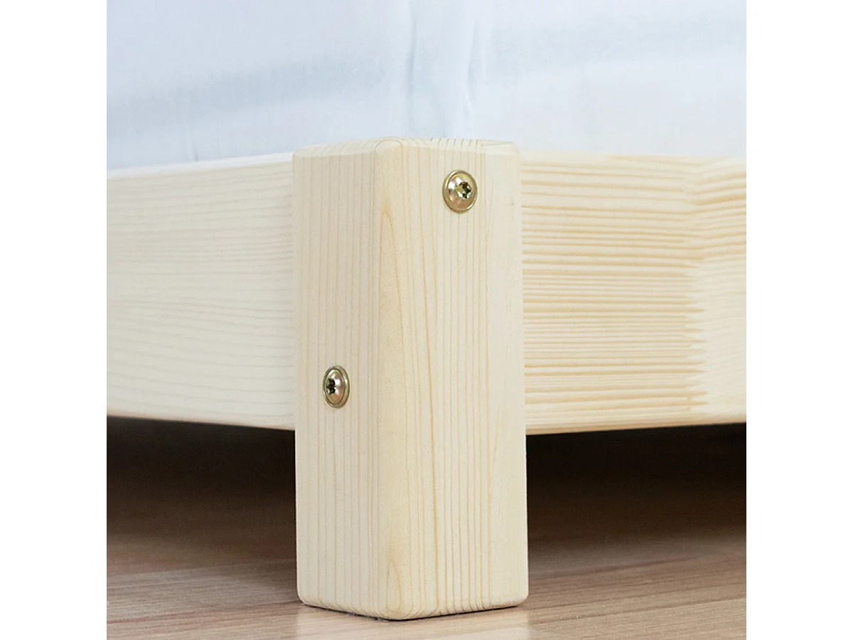 Lit double 160x200 style Tatami - Bois