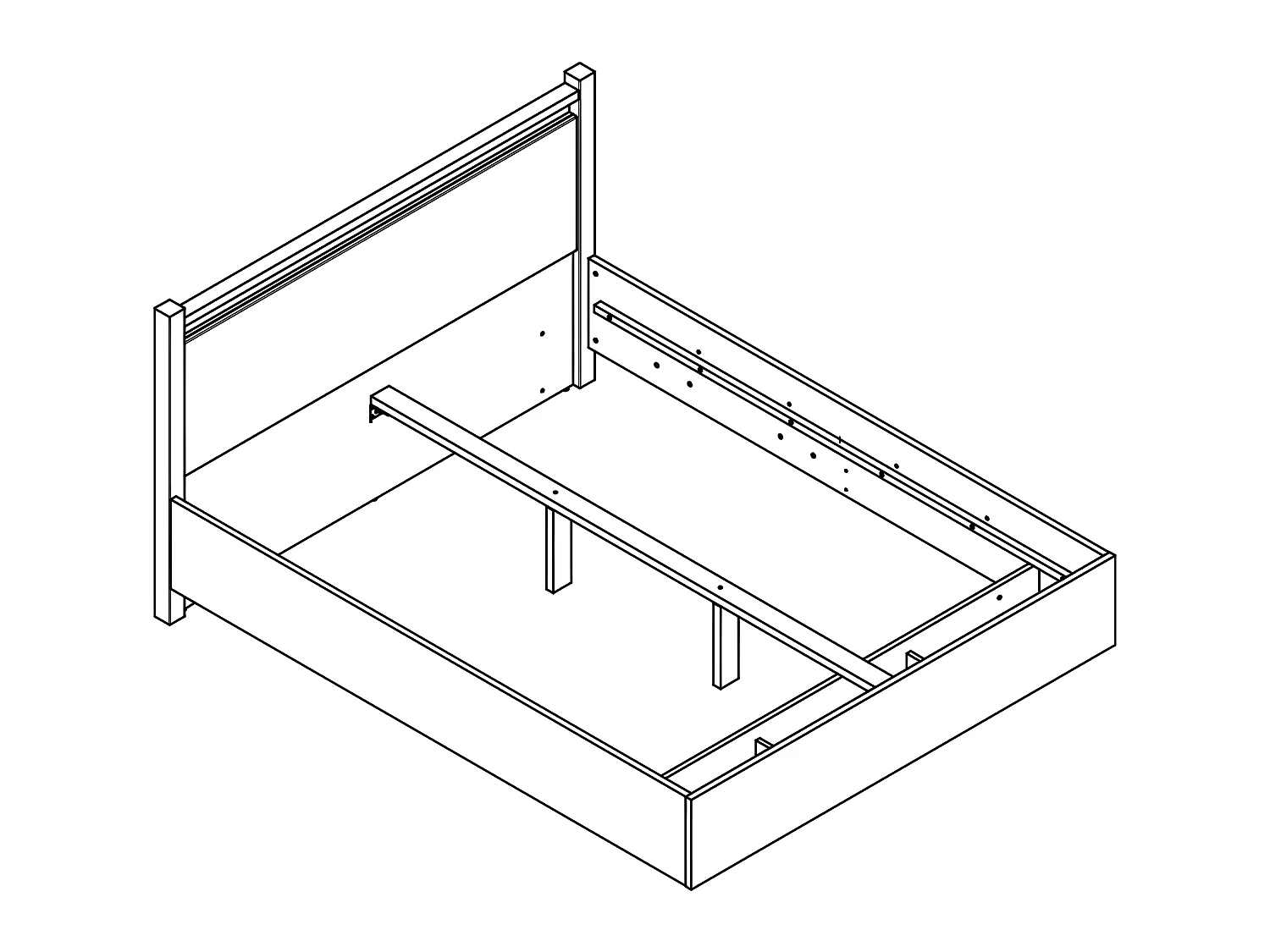 Lit 160x200 avec LED Helios Blanc laqué et Bois