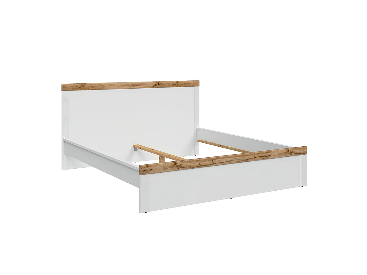 Seng 180x200 Hella Hvid og Træ