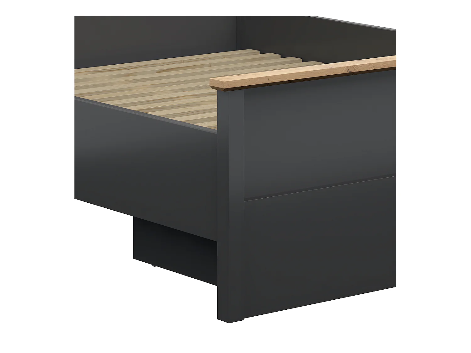 Eend Charcoal Grey en Hout 160x200 bed