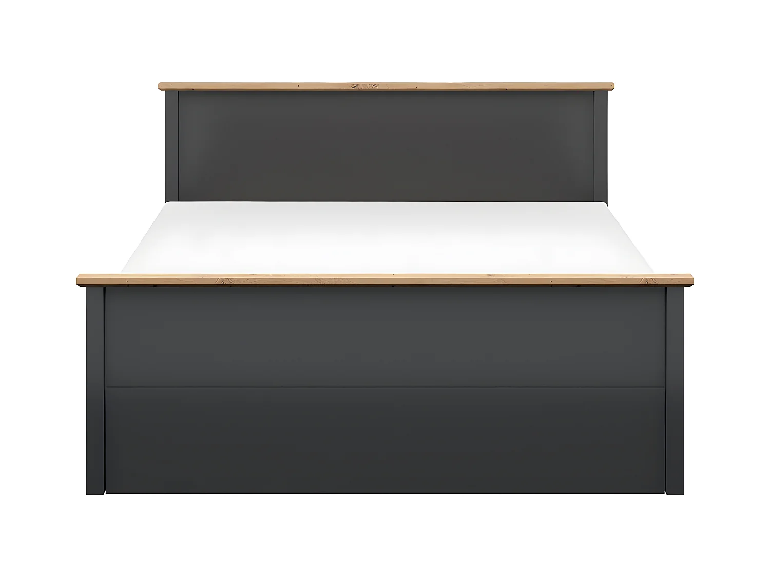 Lit 160x200 Duck Gris anthracite et Bois