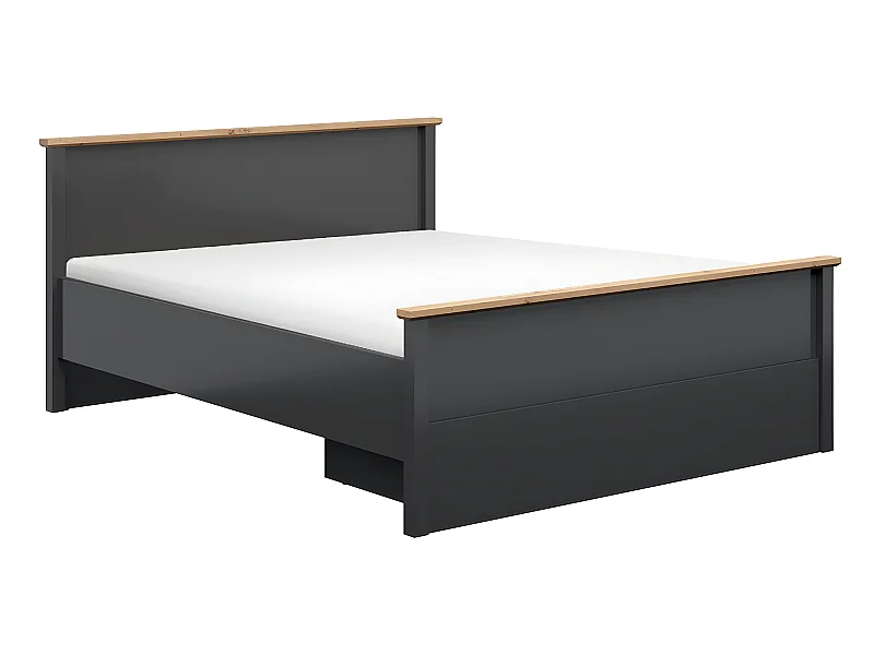 Lit 160x200 Duck Gris anthracite et Bois