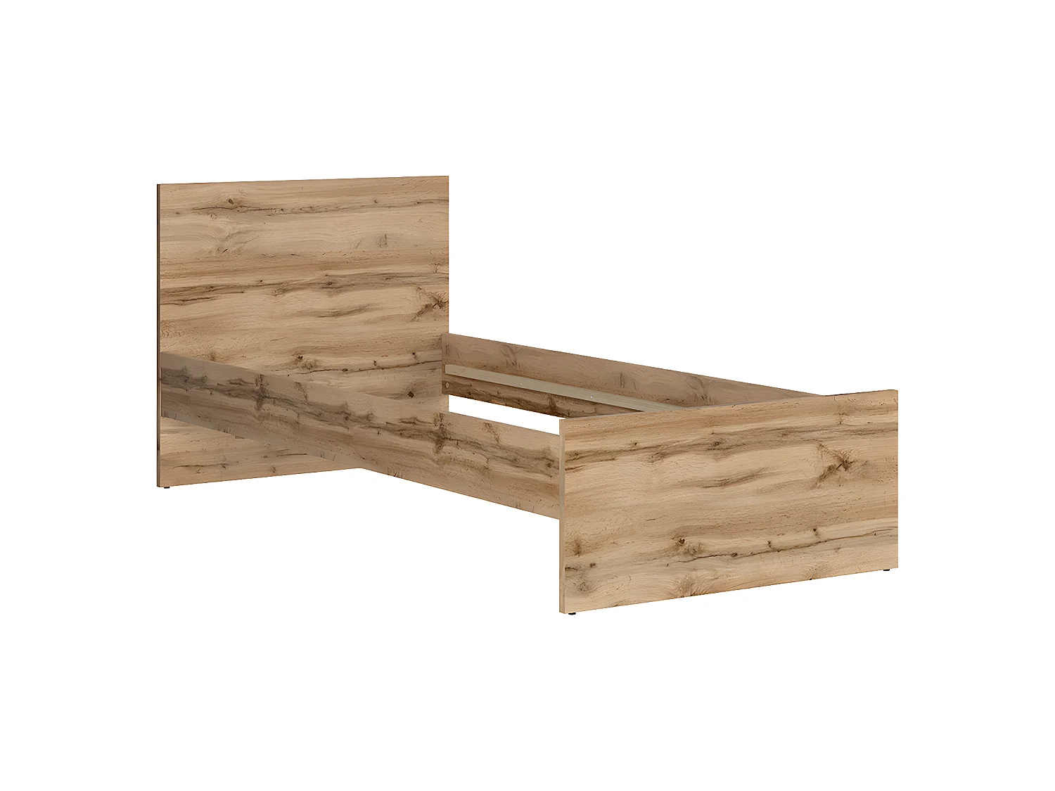 90x200 Giugno Letto bianco e legno