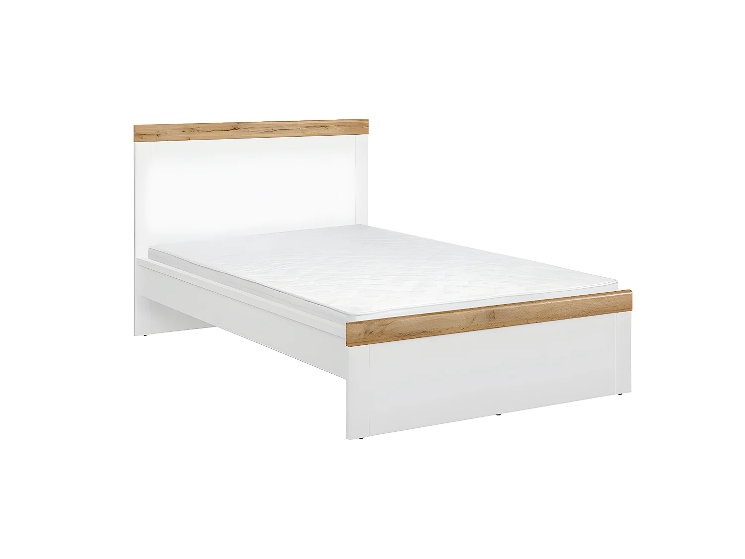 Lit 120x200 Hella Blanc et Bois