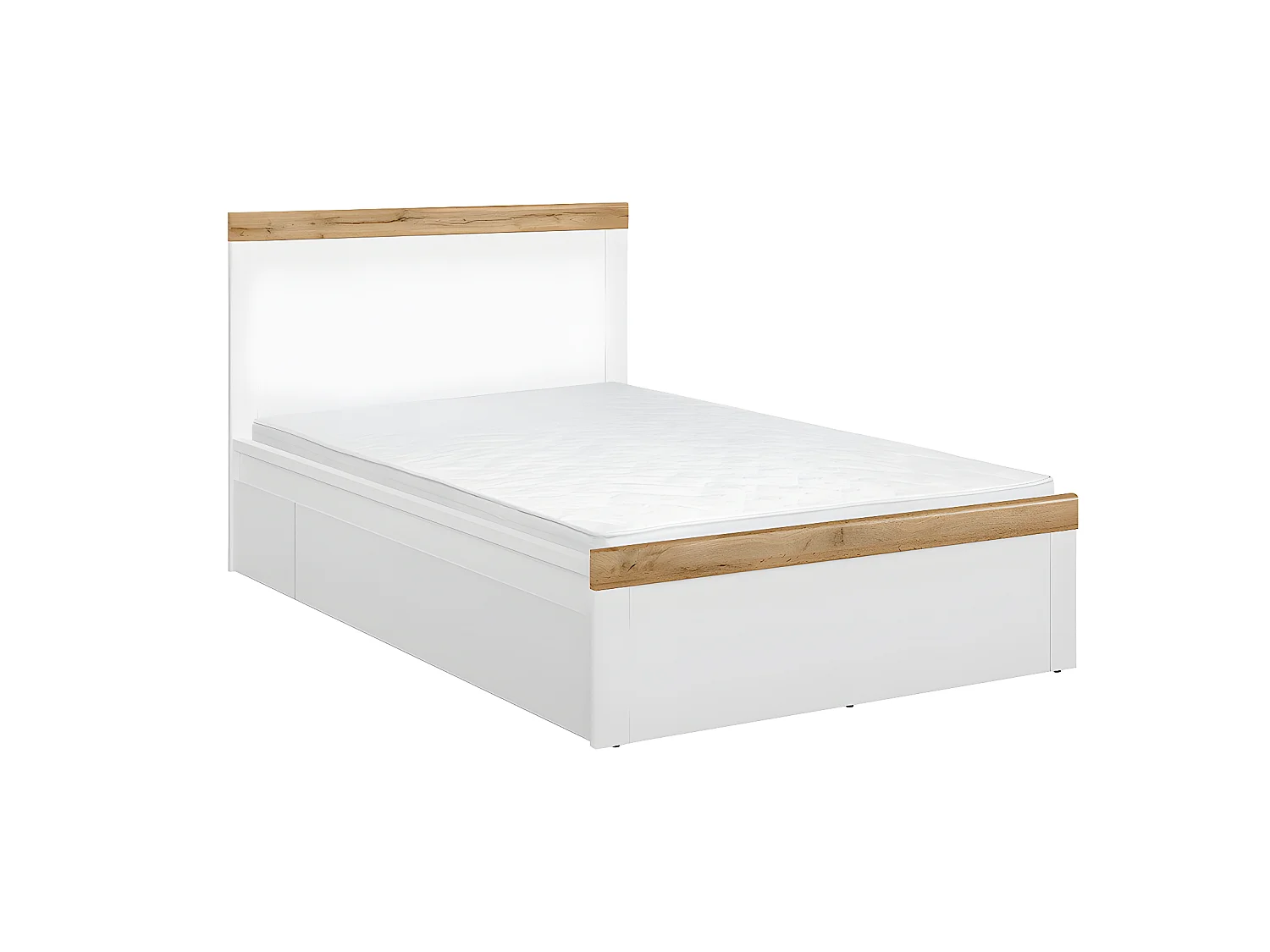 Lit 120x200 Hella Blanc et Bois