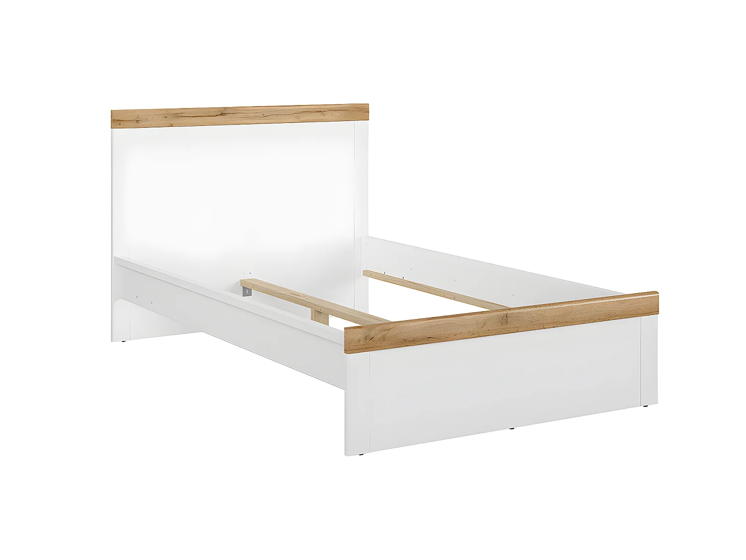 Lit 120x200 Hella Blanc et Bois