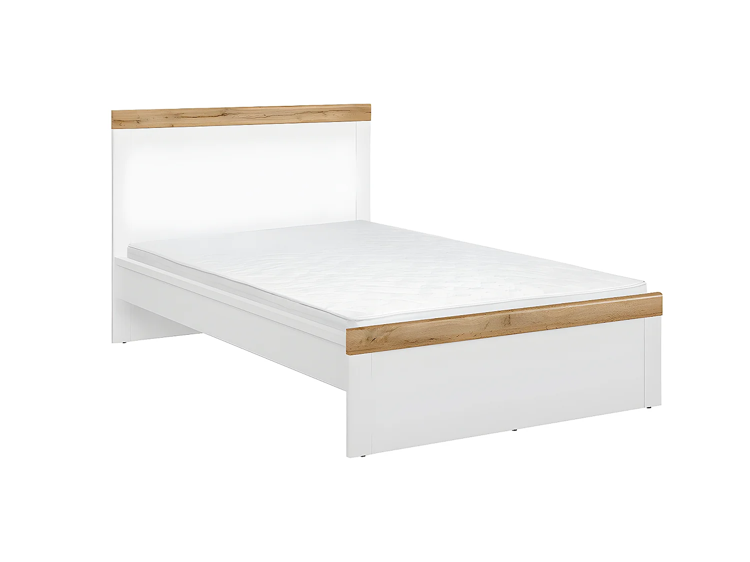 Lit 120x200 Hella Blanc et Bois