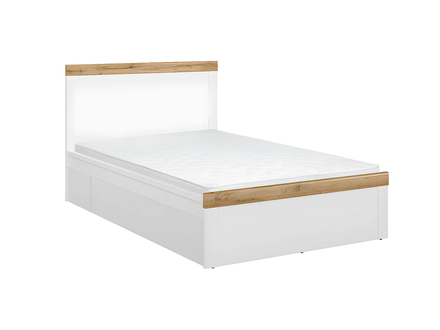 Lit 120x200 Hella Blanc et Bois