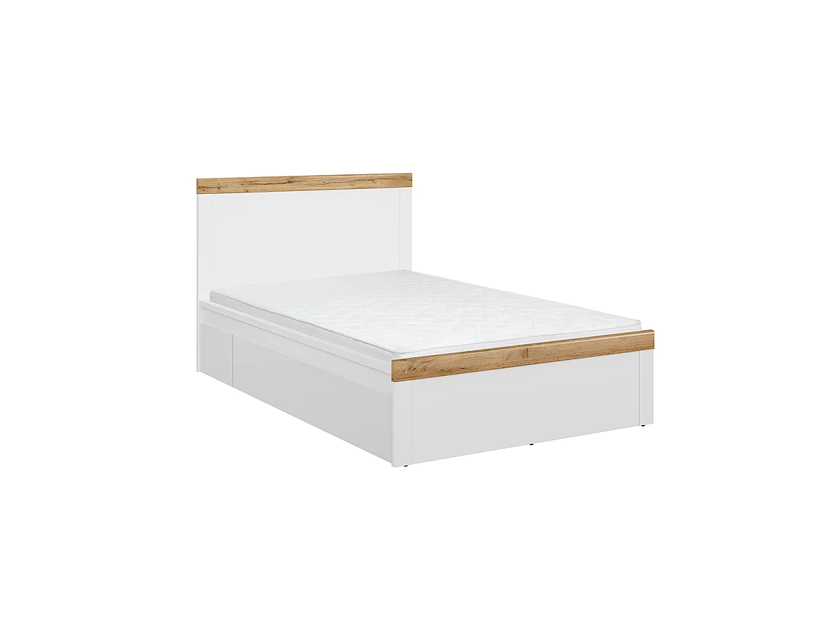Seng 120x200 Hella Hvid og Træ