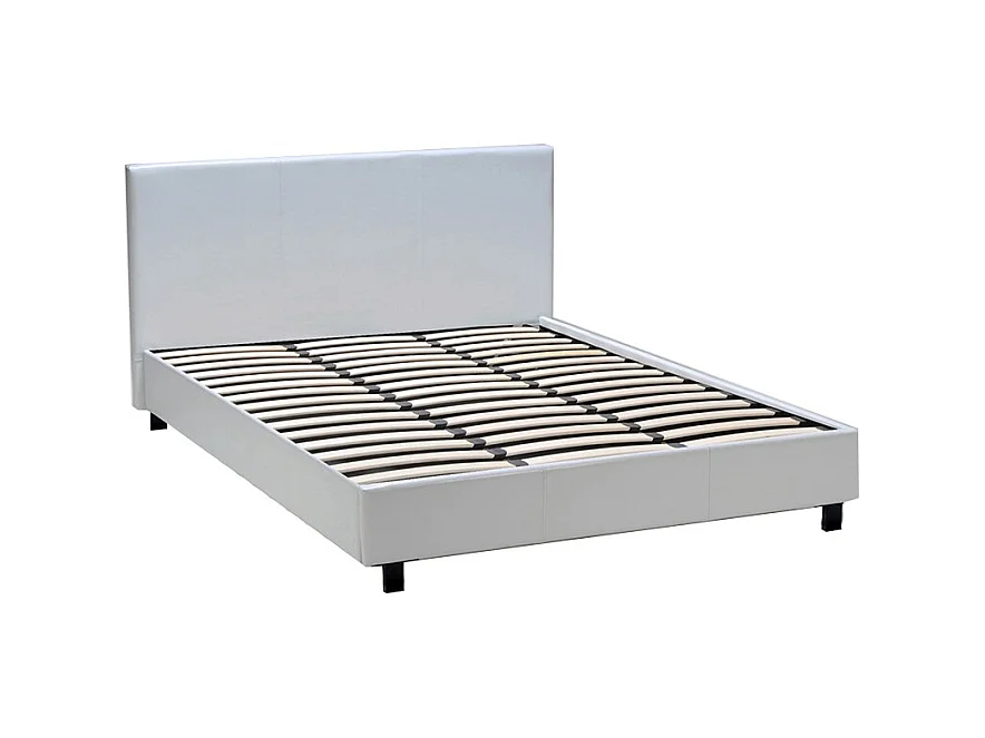 Lit ATLANTA 160x200 + 1 sommier / Blanc