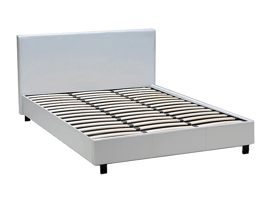 Lit ATLANTA 160x200 + 1 sommier / Blanc