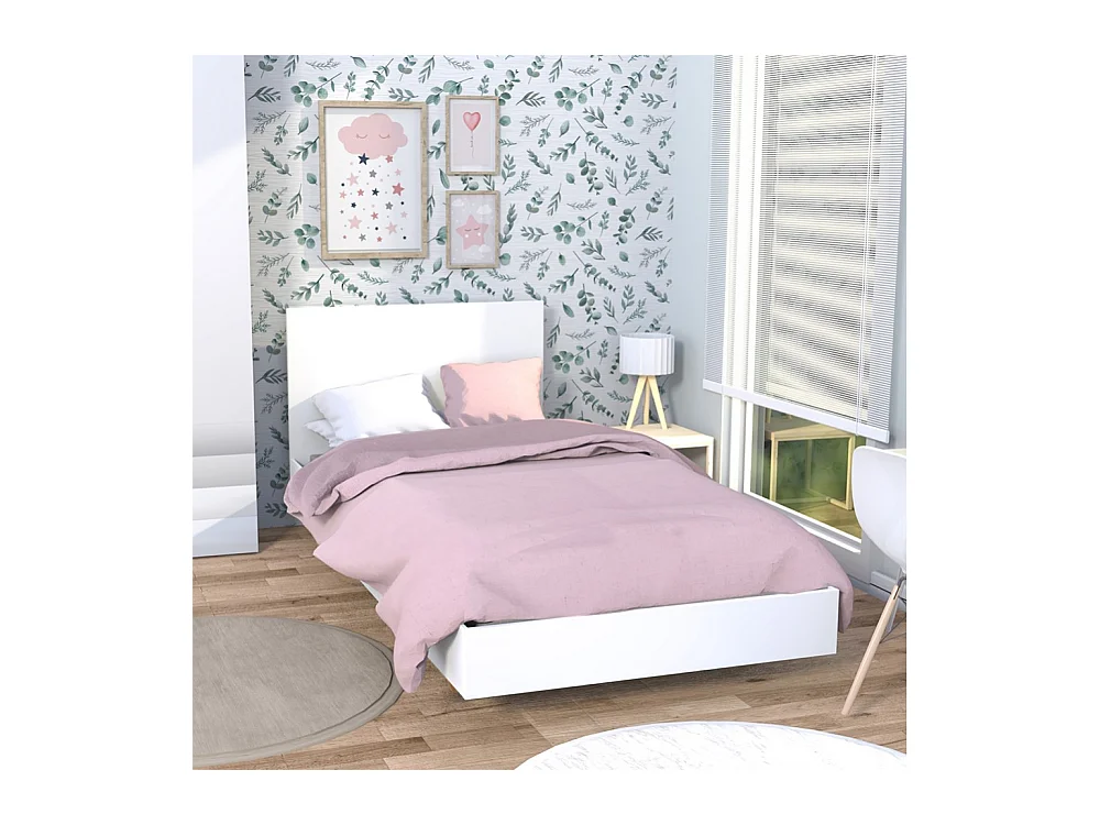 Lit LOFT 90x190 cm + sommier / Blanc