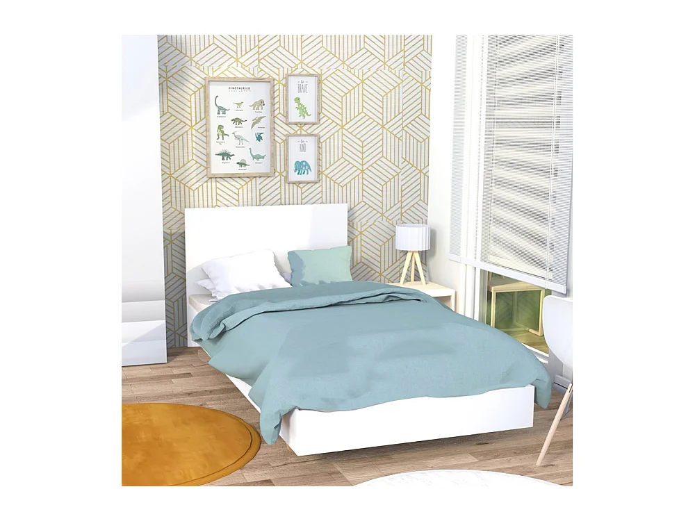 Lit LOFT 90x190 cm + sommier / Blanc