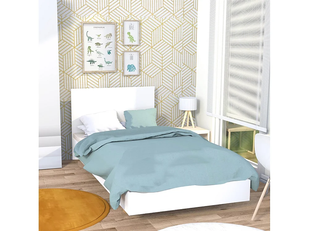 Lit LOFT 90x190 cm + sommier / Blanc