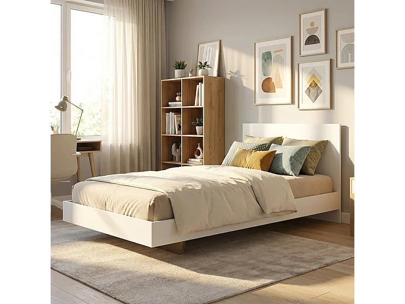 Lit LOFT 90x190 cm + sommier / Blanc