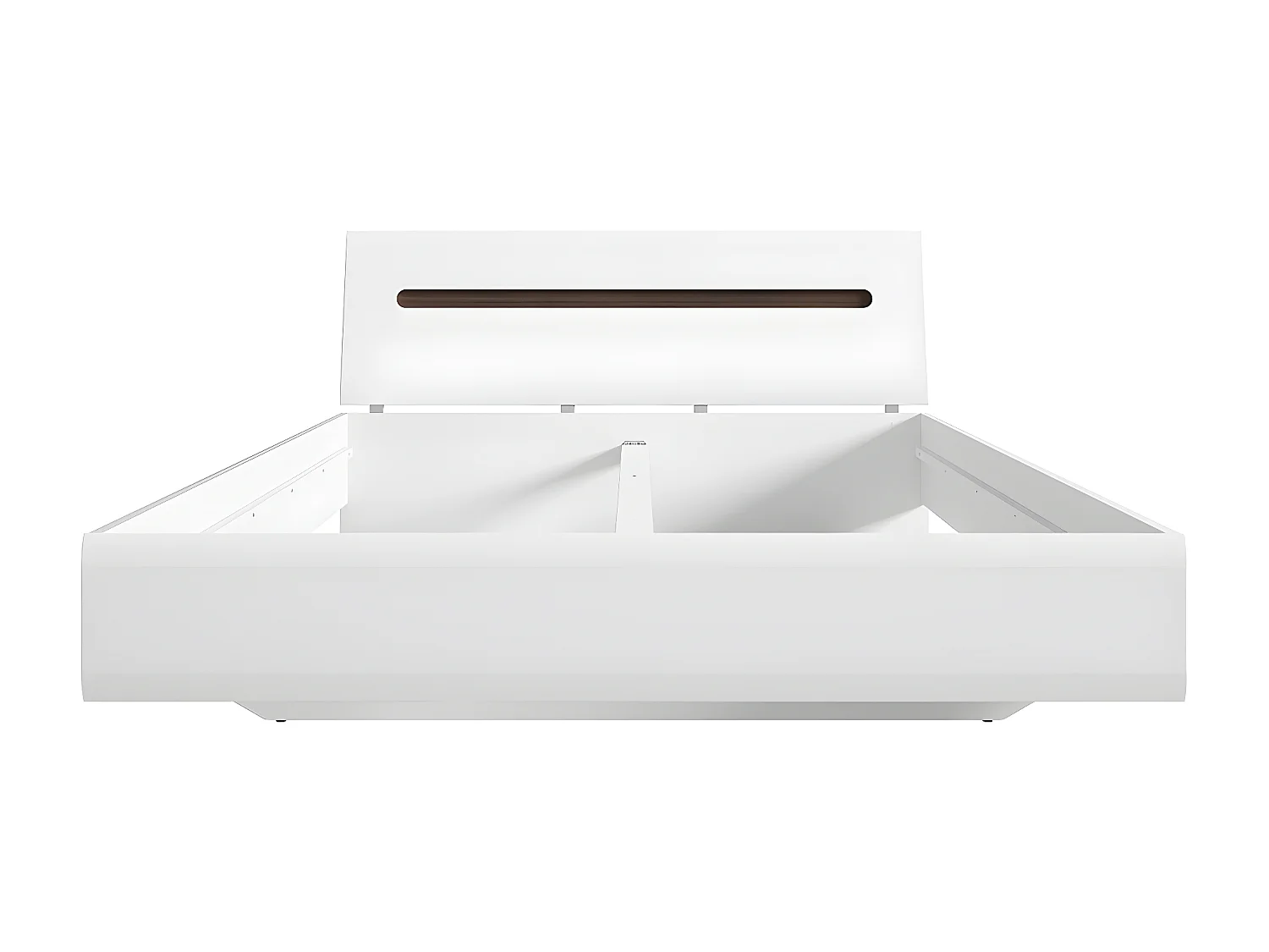 Bed Darrel 160x200 Wit laqué en hout