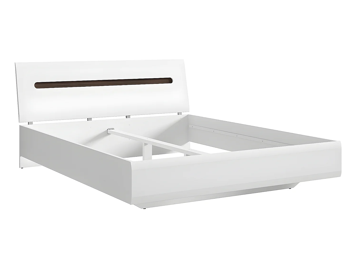 Bed Darrel 160x200 Wit laqué en hout