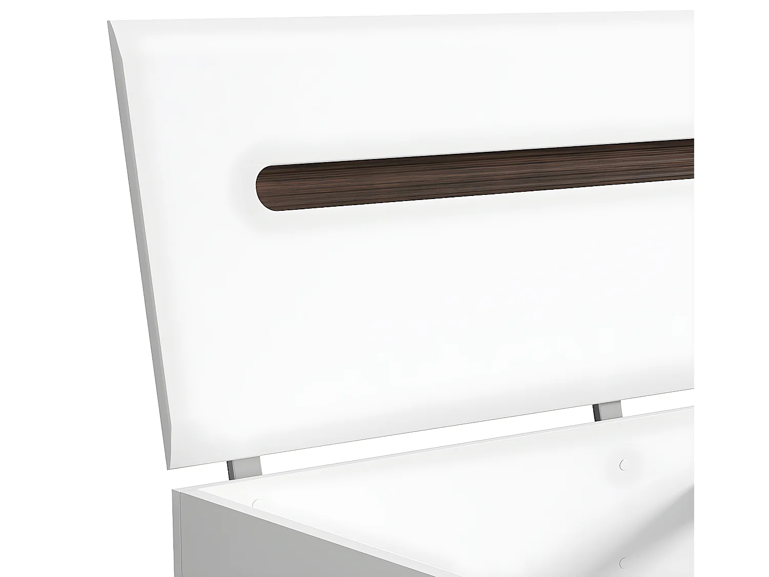 Bed Darrel 160x200 Wit laqué en hout