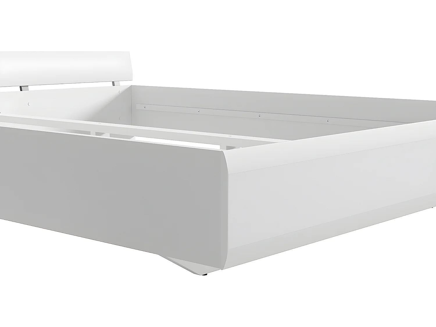 Bed Darrel 160x200 Wit laqué en hout