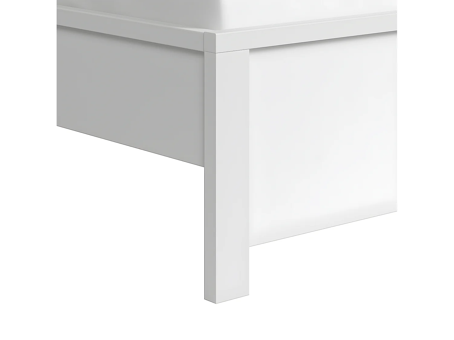 Cama de casal Soren branco mate 160x200