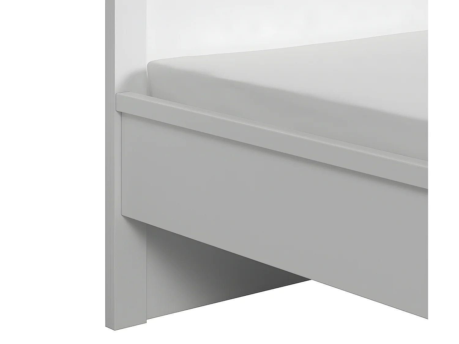 Cama de casal Soren branco mate 160x200