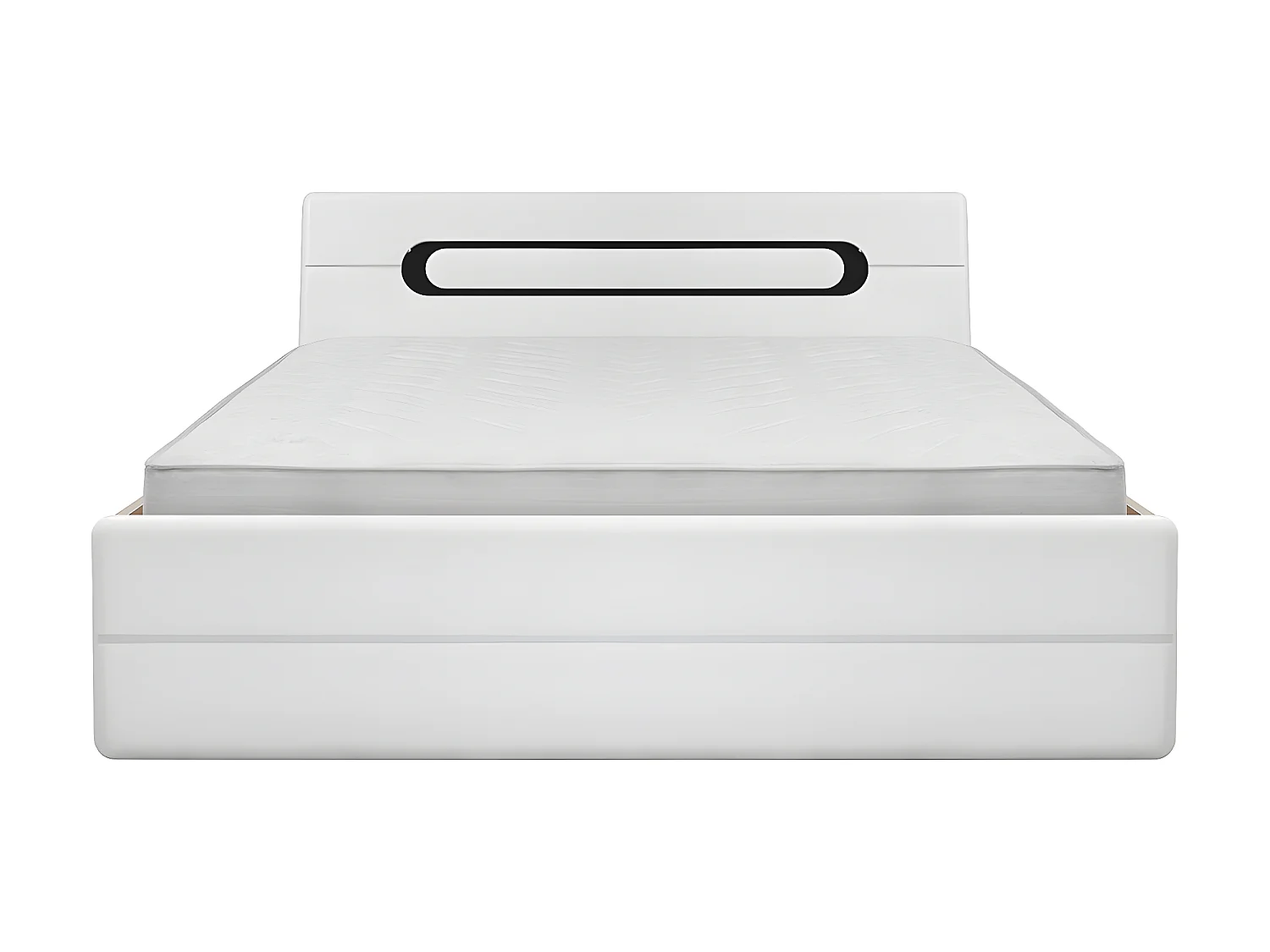 Lit 160x200 Bruno Blanc et Noir laqué