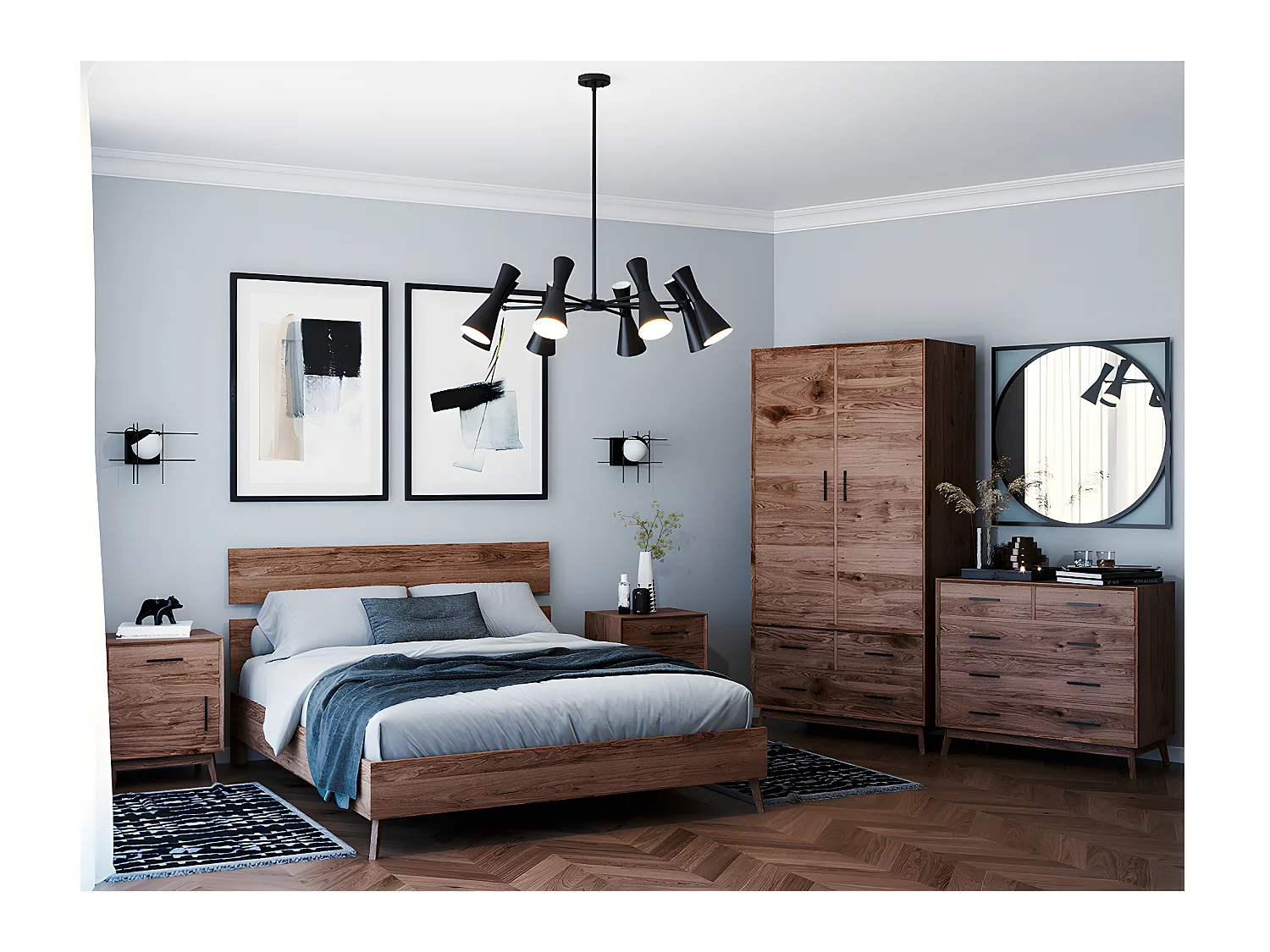 Lit 160x200 sans sommier Nostalgie - Bois