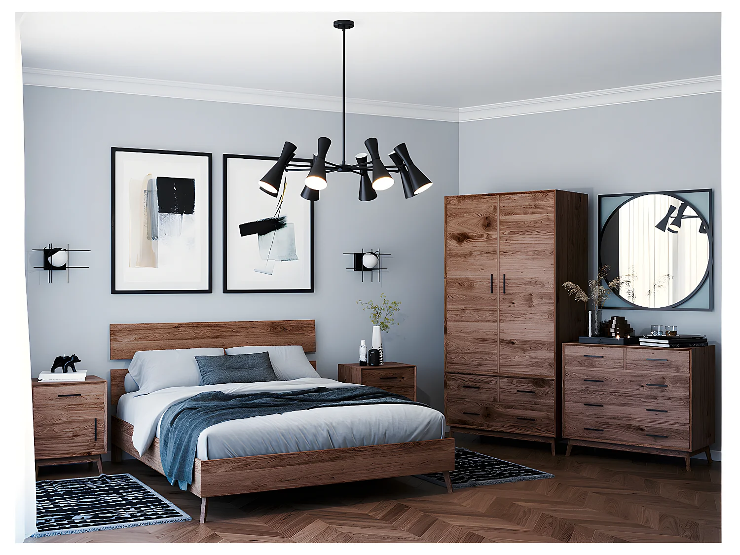 Lit 160x200 sans sommier Nostalgie - Bois