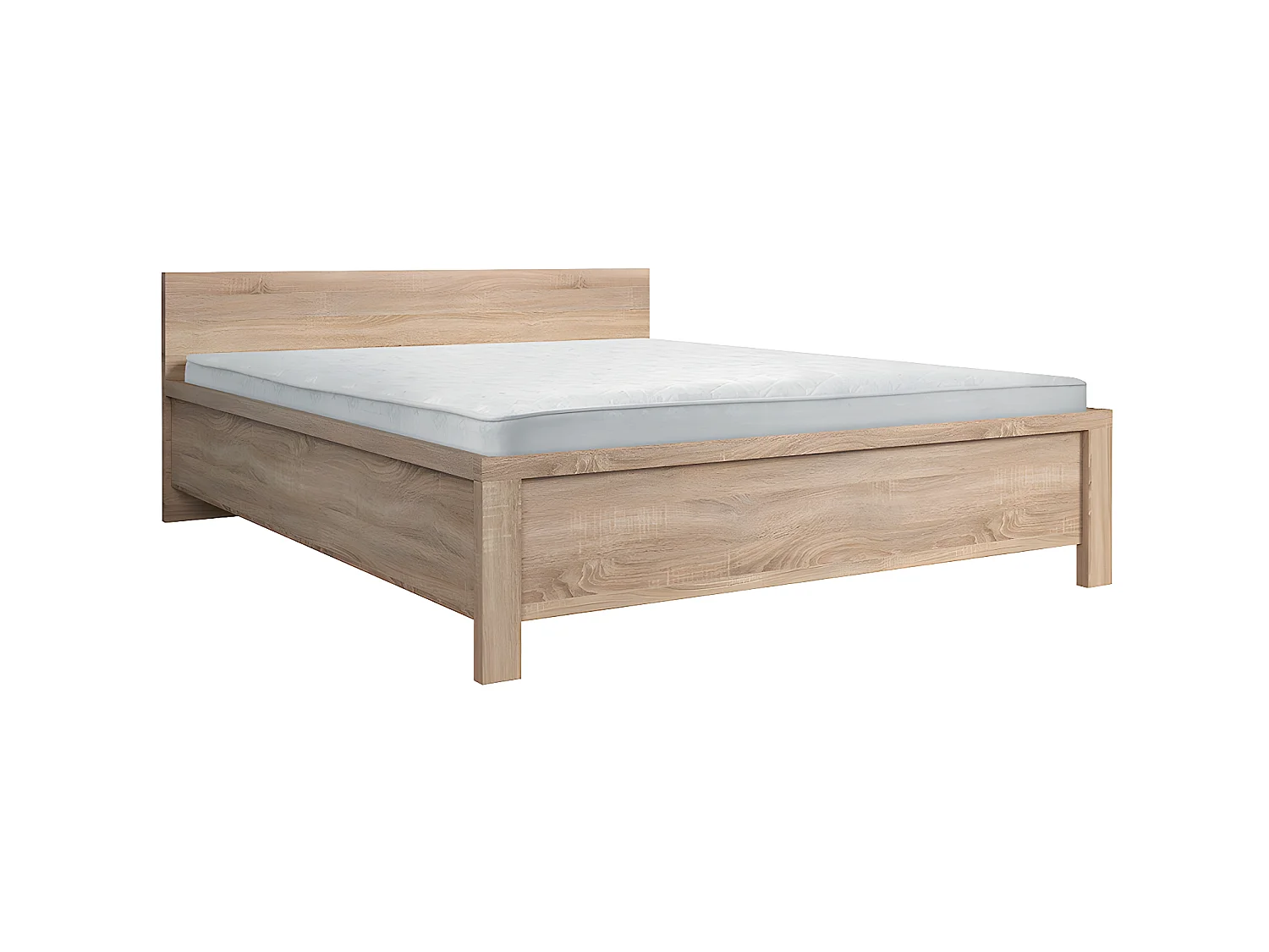 Cama de casal Soren madeira 140x200
