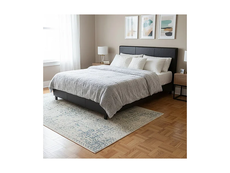 Lit ATLANTA 160x200 + 1 sommier / Noir