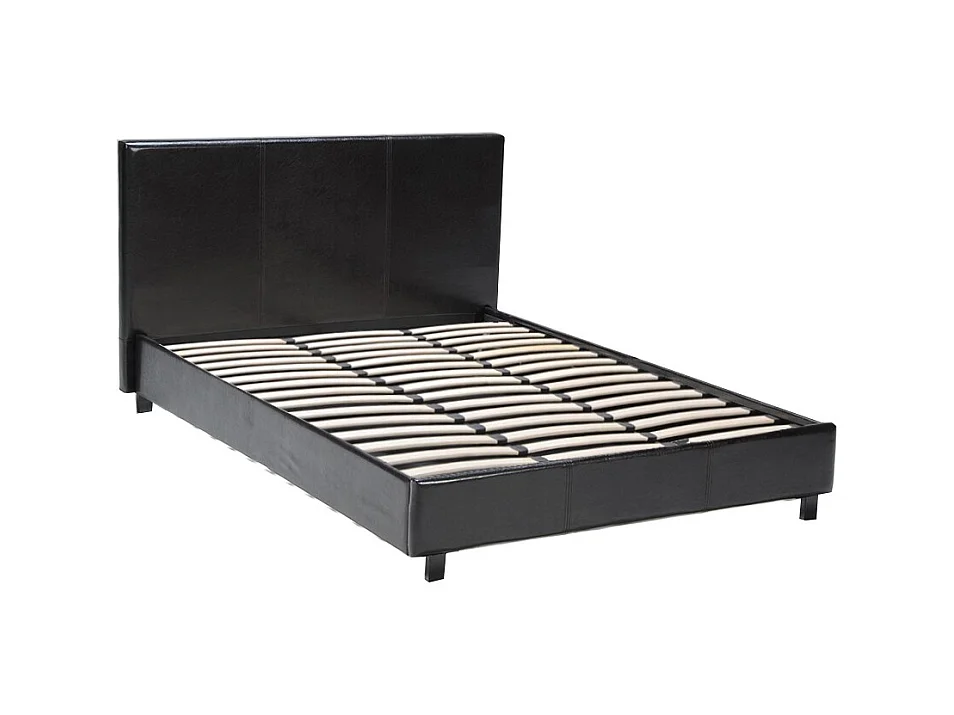 Lit ATLANTA 160x200 + 1 sommier / Noir