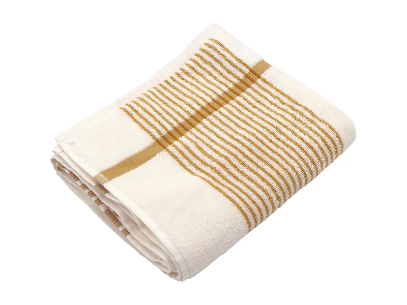 Serviette de toilette 50x100 cm coton RIBBON jaune