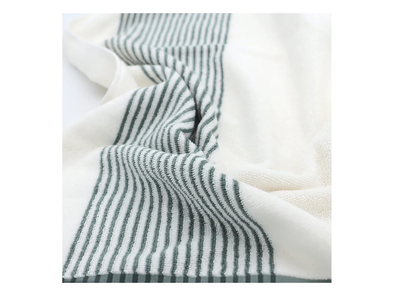 Serviette de toilette 50x100 cm coton RIBBON vert