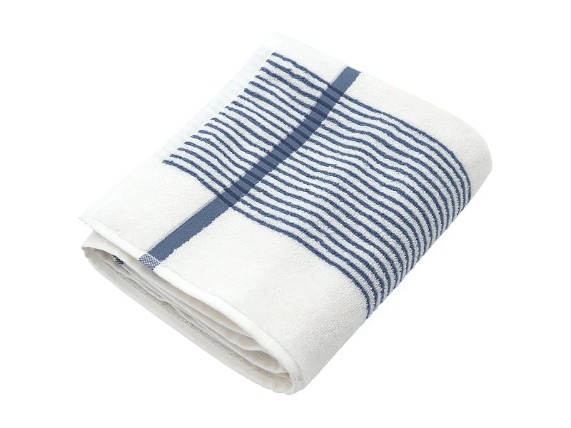 Serviette de toilette 50x100 cm coton RIBBON bleu