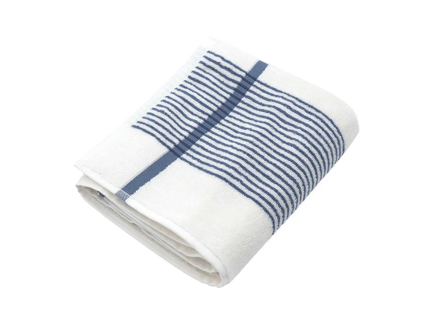 Serviette de toilette 50x100 cm coton RIBBON bleu