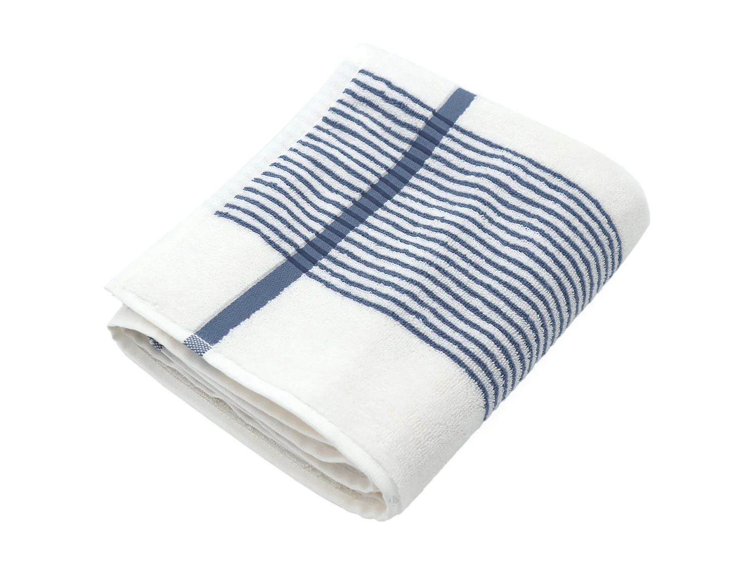 Serviette de toilette 50x100 cm coton RIBBON bleu