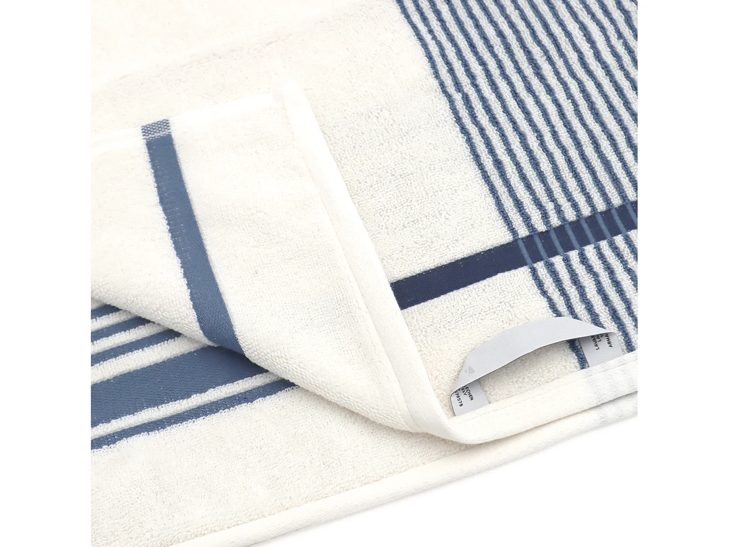 Serviette de toilette 50x100 cm coton RIBBON bleu