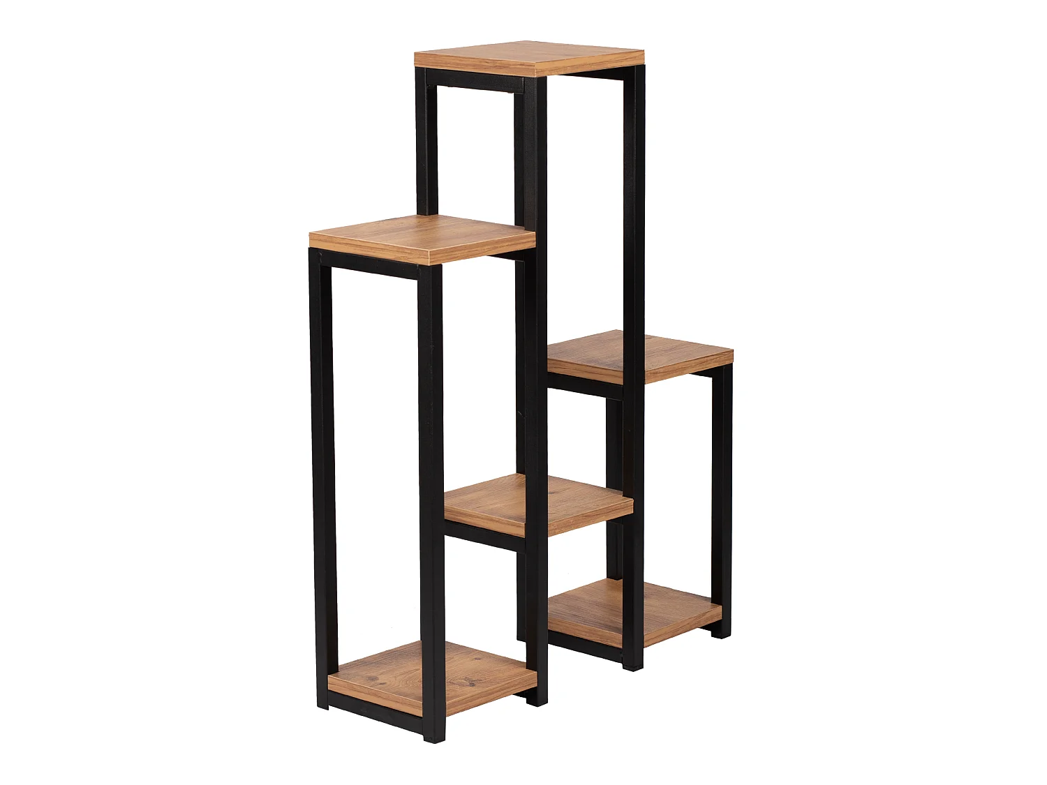 Étagère à plantes Rosenholm 6 étagères 78,5 x 56 x 20 cm noir effet bois [en.casa]
