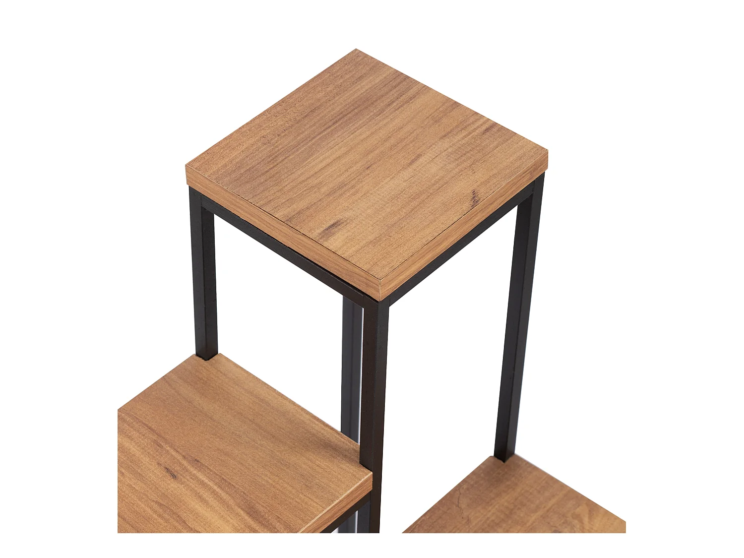 Étagère à plantes Ameland 4 niveaux noir effet bois [en.casa]