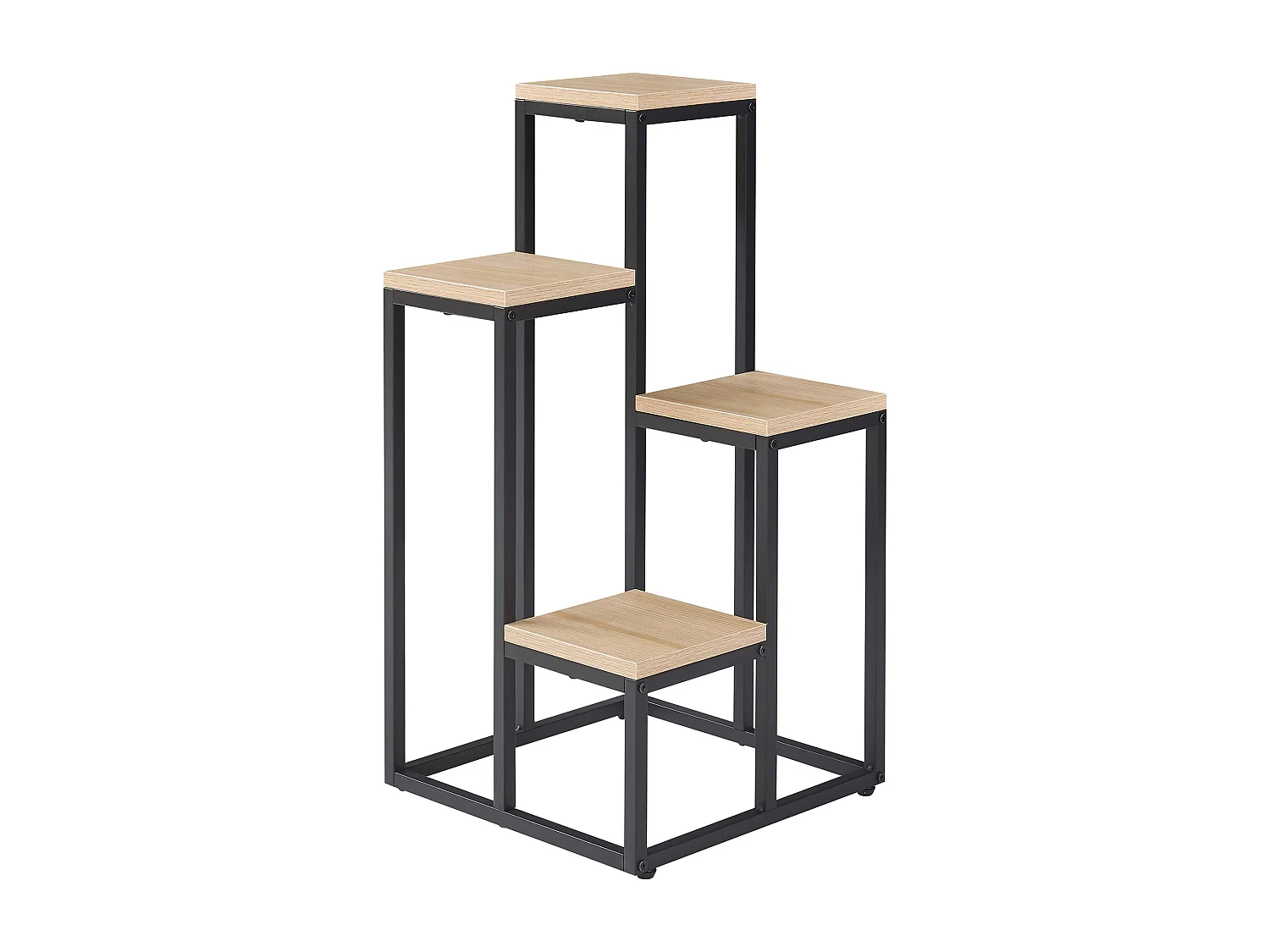 Étagère à plantes Ameland 4 niveaux noir effet bois [en.casa]