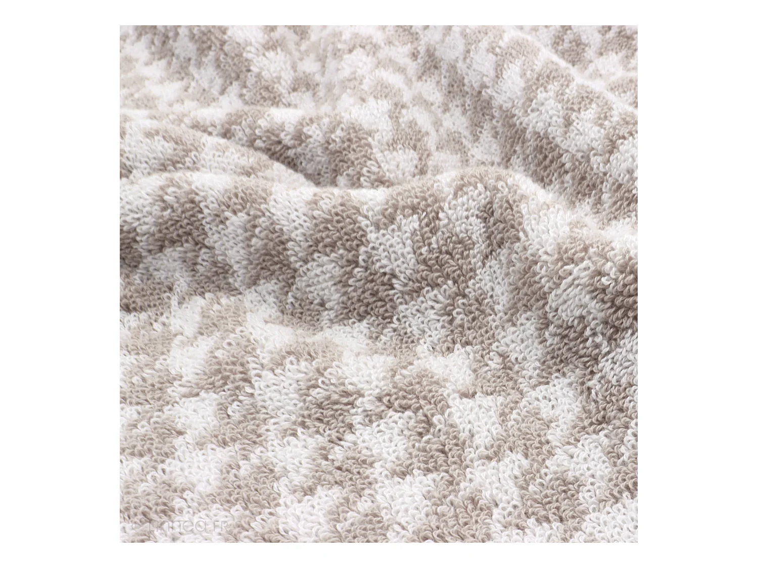 Drap de bain 100x150 cm PIED-DE-POULE beige