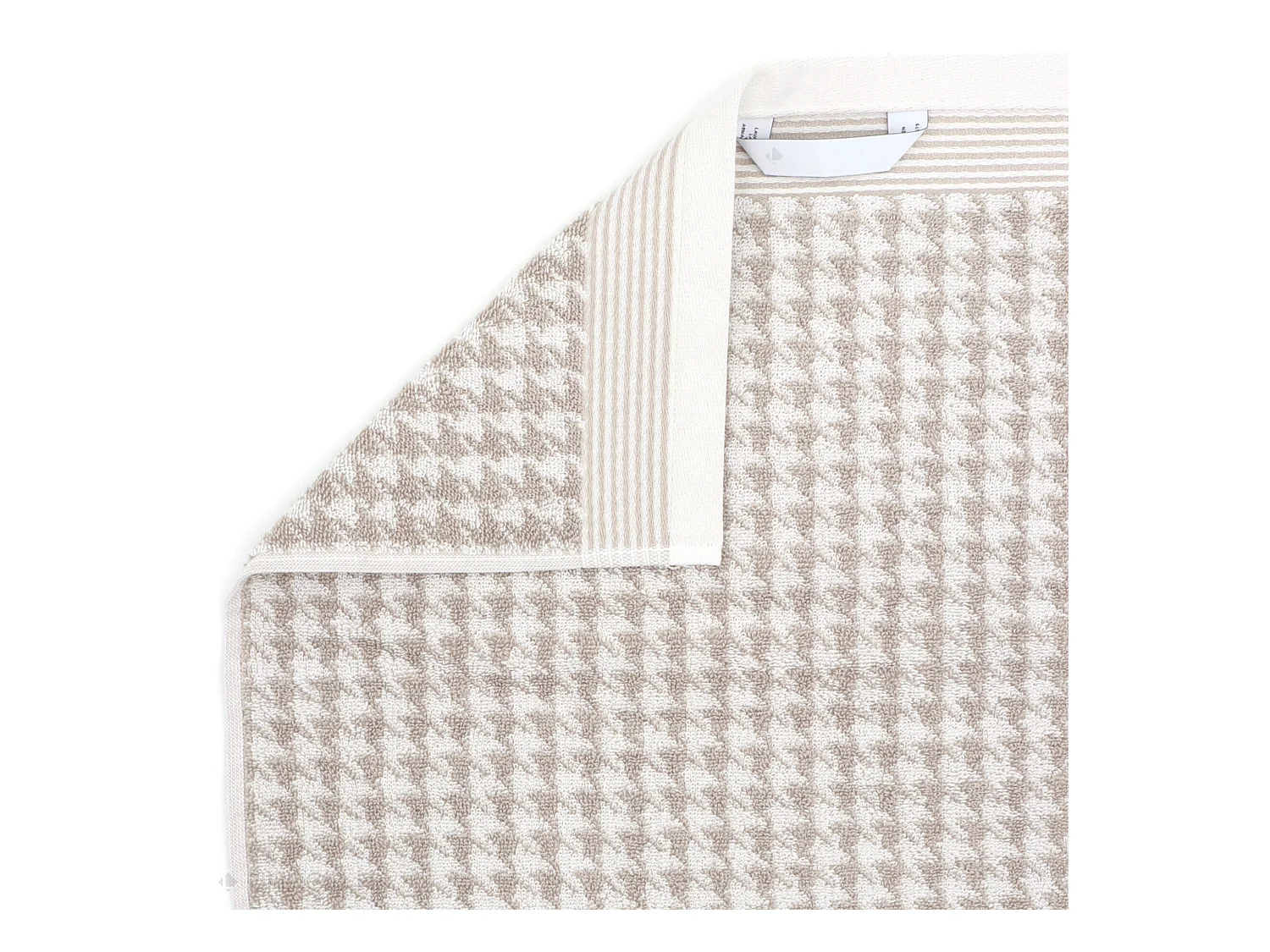 Drap de bain 100x150 cm PIED-DE-POULE beige
