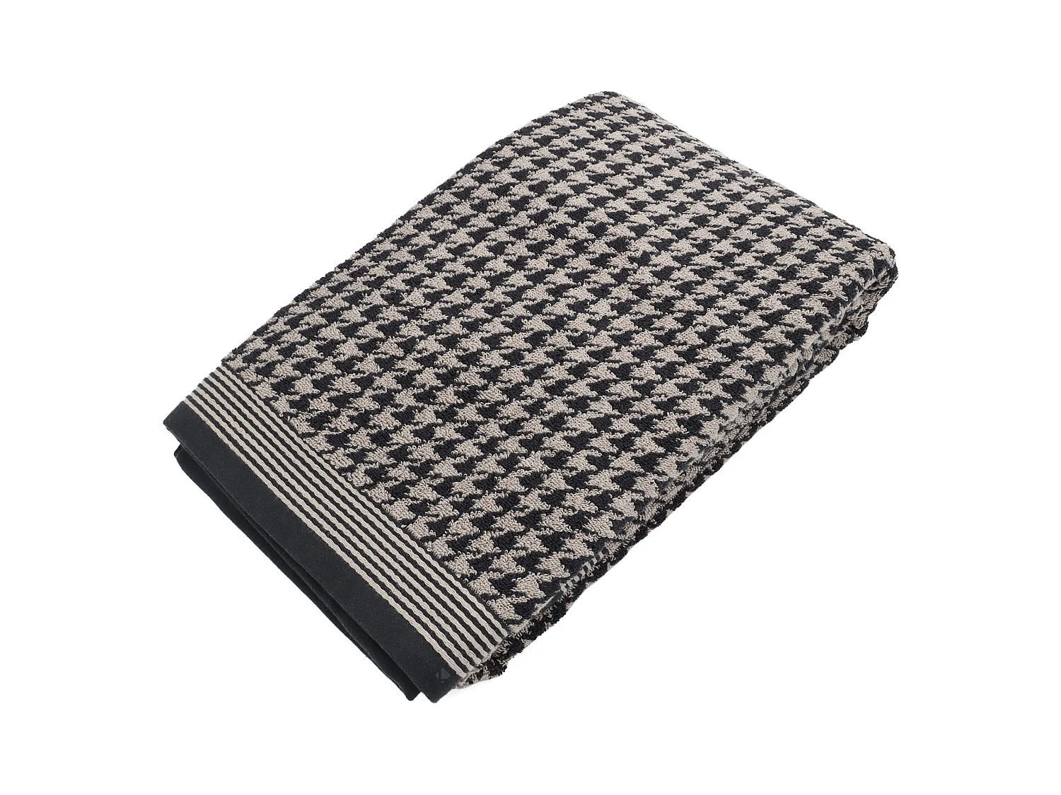 Drap de bain 100x150 cm PIED-DE-POULE gris