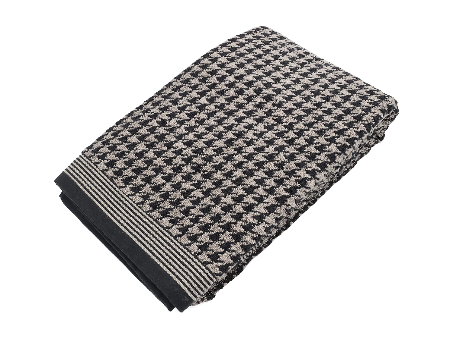 Drap de bain 100x150 cm PIED-DE-POULE gris