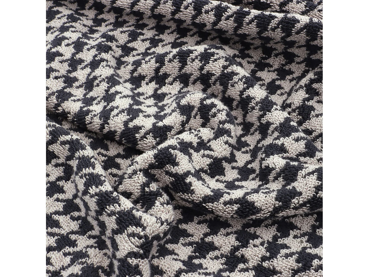 Drap de bain 100x150 cm PIED-DE-POULE gris