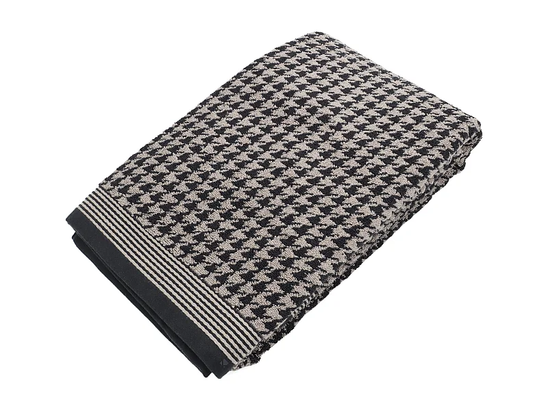 Drap de bain 100x150 cm PIED-DE-POULE gris