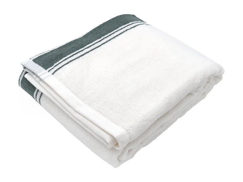 Drap de bain 100x150 cm coton RIBBON II vert