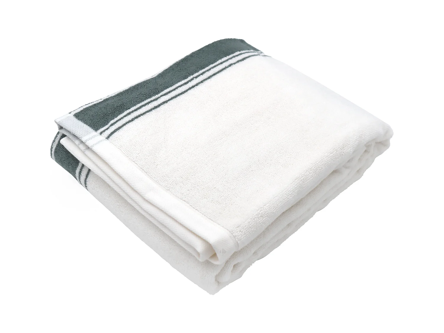 Drap de bain 100x150 cm coton RIBBON II vert